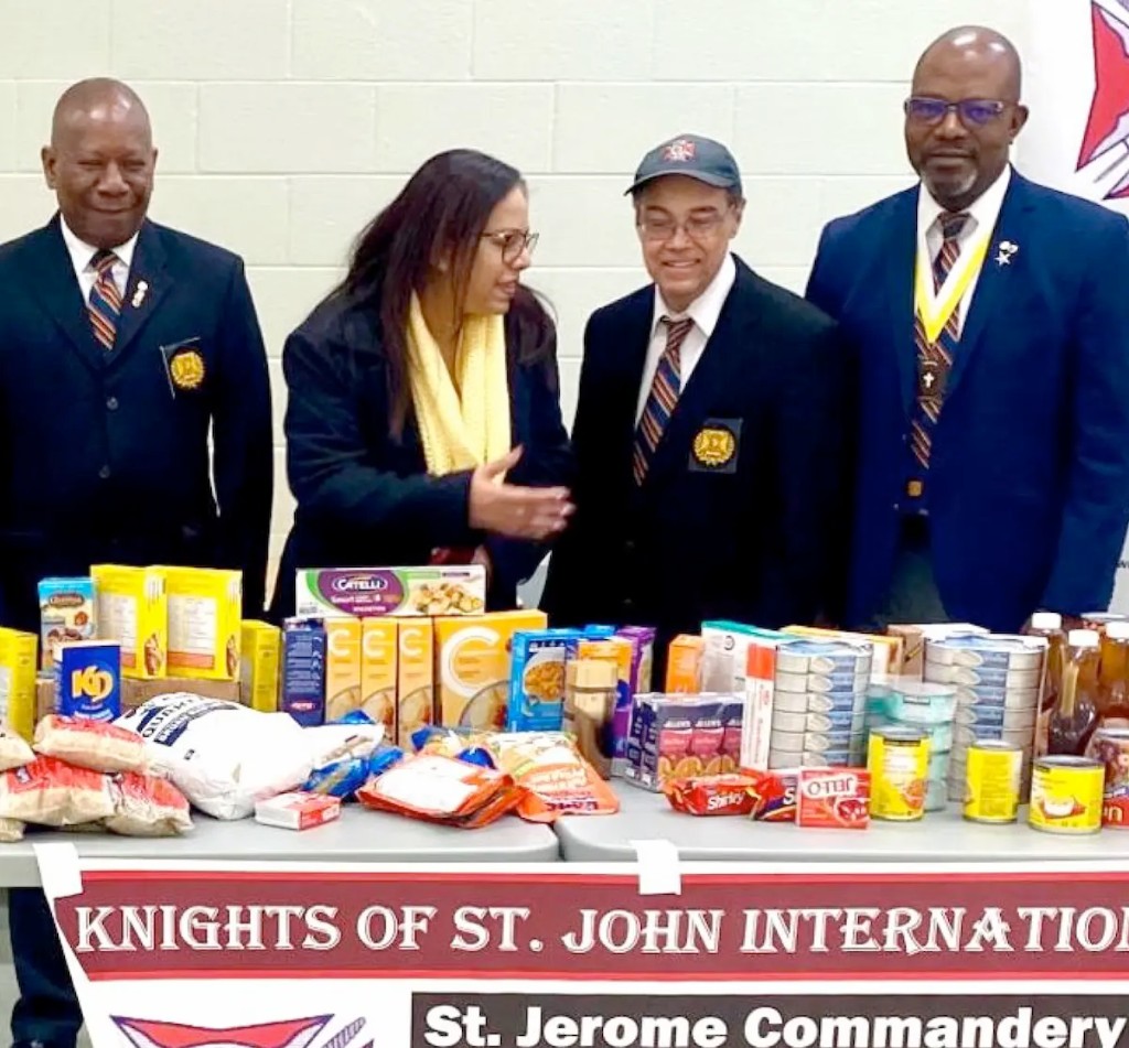 Knights of St. John — Charity food drive with donated goods